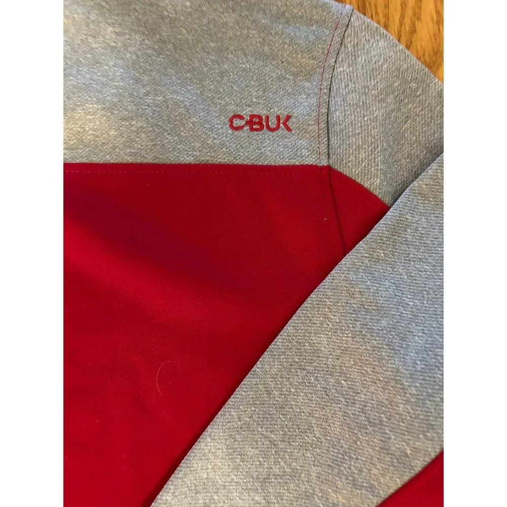 CBUK Ohio State Buckeyes OSU NWT Red Mens Pop Fly Full Zip Shirt